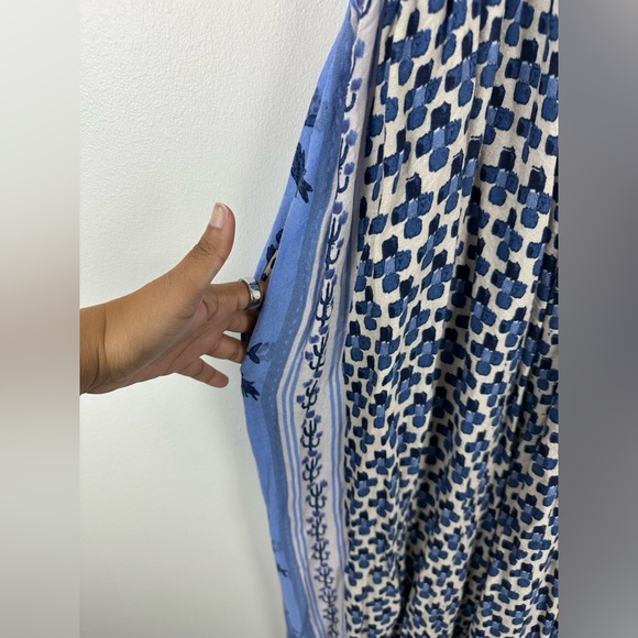 Free People Intimately Blue Boho Relaxed Rule The World Maxi Romper Women’s Sz L - Picture 7 of 10